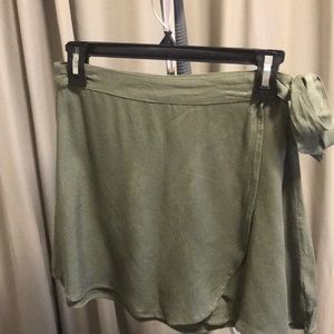 American Eagle Olive Green Wrap Skirt